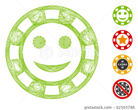 Hatched Happy Casino Chip Vector Mesh Hatched Happy Casino Chip Vector Mesh 82503786