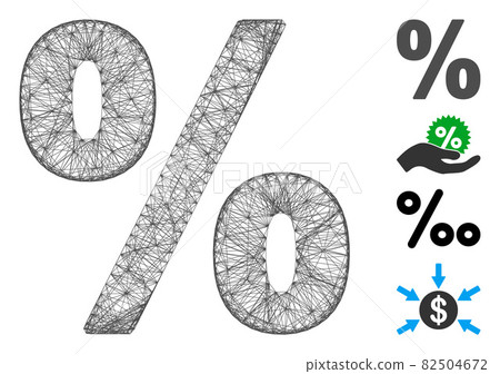 Net Percent Vector Mesh - Stock Illustration [82504672] - PIXTA