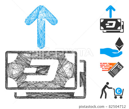 Net Dash Banknotes Pay Out Vector Mesh Net Dash Banknotes Pay Out Vector Mesh 82504712