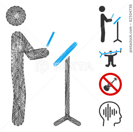 Net Concert Conductor Vector Mesh Net Concert Conductor Vector Mesh 82504736
