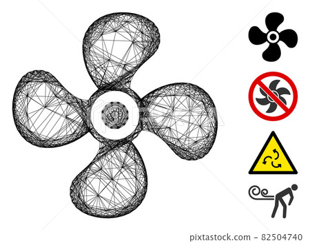 Hatched Fan Vector Mesh - Stock Illustration [82504740] - PIXTA