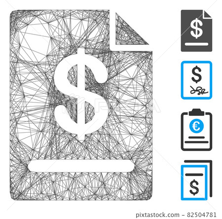Linear Invoice Vector Mesh 82504781