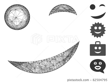 Linear Joke Smiley Vector Mesh - Stock Illustration [82504795] - PIXTA