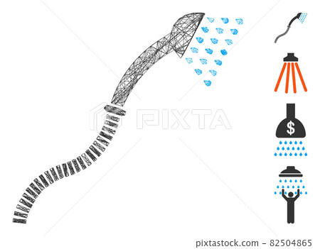 Hatched Shower Vector Mesh 82504865