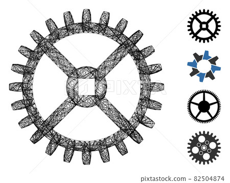 Hatched Clock Tooth Wheel Vector Mesh Hatched Clock Tooth Wheel Vector Mesh 82504874