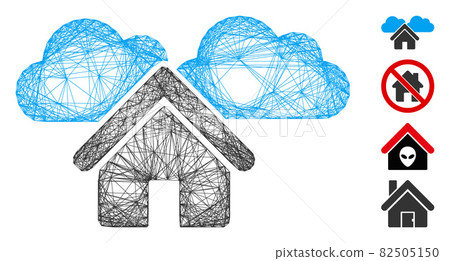 Linear Home Vector Mesh - Stock Illustration [82505150] - PIXTA