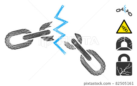 Hatched Broken Chain Vector Mesh Hatched Broken Chain Vector Mesh 82505161