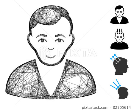 Net Man Vector Mesh Net Man Vector Mesh 82505614