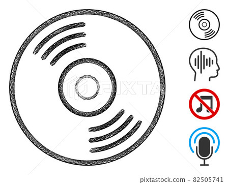Linear Music Disk Vector Mesh 82505741