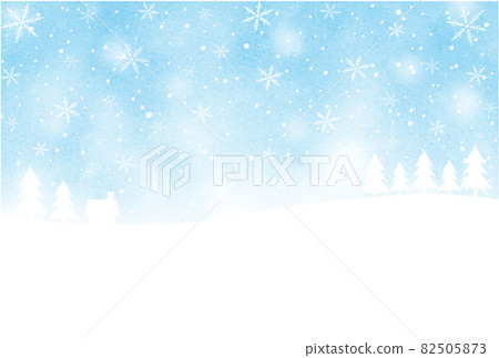 Snowy background Christmas card Winter greetings Postcard size ratio Watercolor illustration Snowy background Christmas card Winter greetings Postcard size ratio Watercolor illustration 82505873