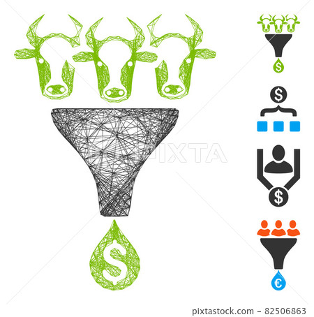 Network Cattle Profit Funnel Vector Mesh Network Cattle Profit Funnel Vector Mesh 82506863