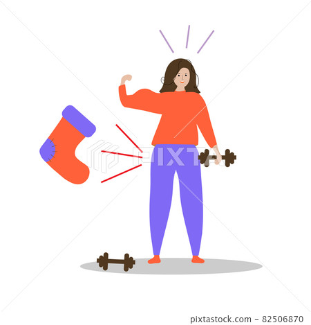 Magic kick of a girl to achieve her goal. 82506870