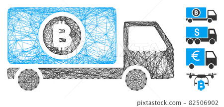 Network Bitcoin Delivery Truck Vector Mesh Network Bitcoin Delivery Truck Vector Mesh 82506902