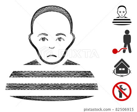 Hatched Prisoner Vector Mesh Hatched Prisoner Vector Mesh 82506915