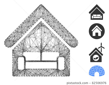 Net House Interrior Vector Mesh - Stock Illustration [82506976] - PIXTA