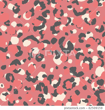 Abstract modern leopard seamless pattern. Animals trendy background. Pink decorative vector stock illustration for print, card, postcard, fabric, textile. Modern ornament of stylized skin 82509159