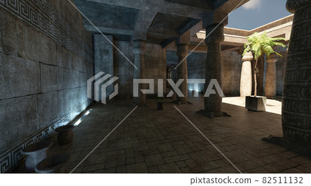 Egyptian Temple 3D Illustration Fantasy Old Kingdom Egyptian Temple 3D Illustration Fantasy Old Kingdom 82511132
