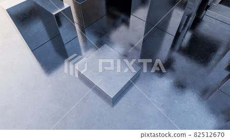 Abstract Empty Background of Silver Metal Cubes Abstract Empty Background of Silver Metal Cubes 82512670