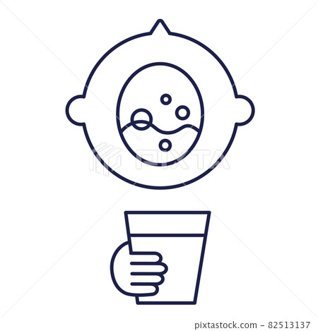 Illustration of gargling Illustration of gargling 82513137