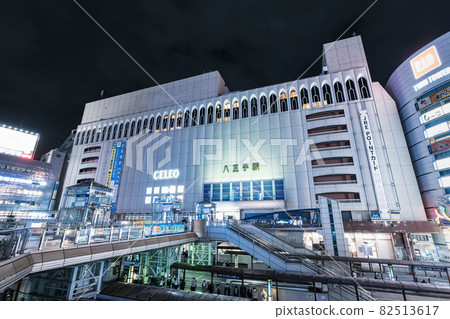 Tokyo Hachioji Station North Exit Night View Tokyo Hachioji Station North Exit Night View 82513617