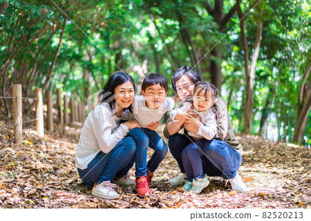 Family enjoying the outdoors 82520213