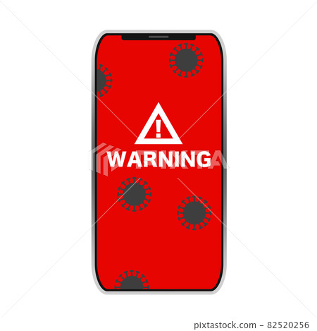 Smartphone screen that notifies you of viruses Smartphone screen that notifies you of viruses 82520256