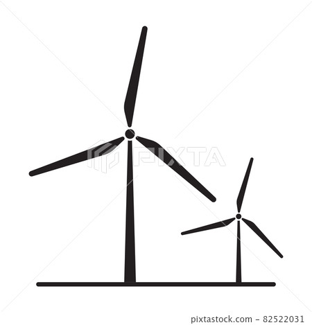 Windmill alternative wind turbine and renewable energy vector icon environment concept for graphic design, logo, web site, social media, mobile app, ui illustration 82522031