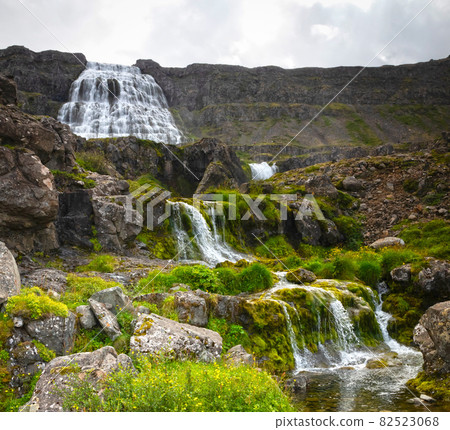 Dynjandi is the most famous waterfall of the West Fjords, Iceland Dynjandi is the most famous waterfall of the West Fjords, Iceland 82523068