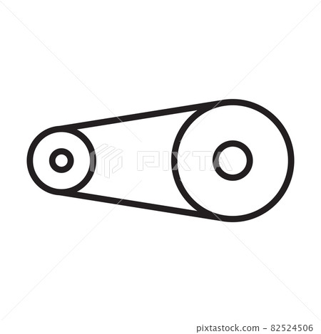 Gear belt icon vector for graphic design, logo, website, social media, mobile app, UI illustration 82524506