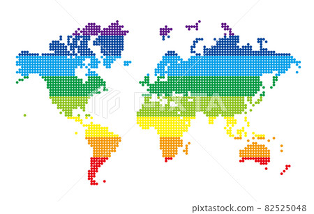Colorful and fun world map, Atlantic, 8 colors Colorful and fun world map, Atlantic, 8 colors 82525048