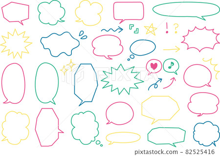 Hand Draw Callouts Hand-drawn callouts and symbol set_no colorful... - Stock Illustration ...