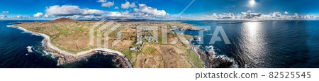 Aerial view of the beautiful coastline of Gweedore - County Donegal, Ireland Aerial view of the beautiful coastline of Gweedore - County Donegal, Ireland 82525545