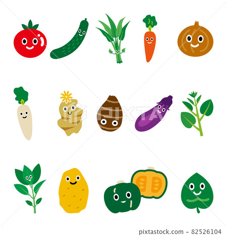 Vegetable character illustration 82526104
