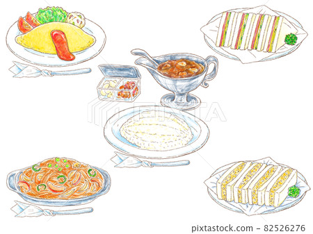 Retro coffee shop meal menu 82526276