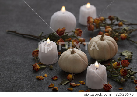 Halloween display white pumpkin Halloween display white pumpkin 82526576
