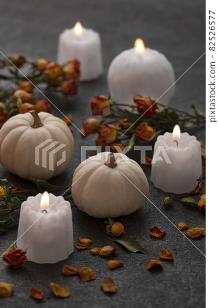 Halloween display white pumpkin Halloween display white pumpkin 82526577