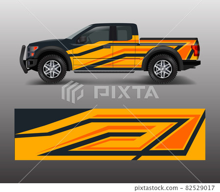 modern design for truck graphics vinyl wrap vector 82529017