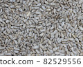Sunflower seeds close up detail 82529556