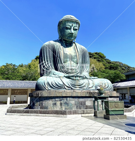 Big Buddha and blue sky in Kamakura 82530435
