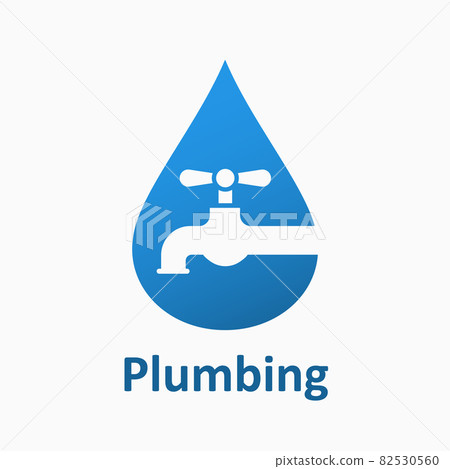 Water pipe faucet icon. Design logo element. 82530560