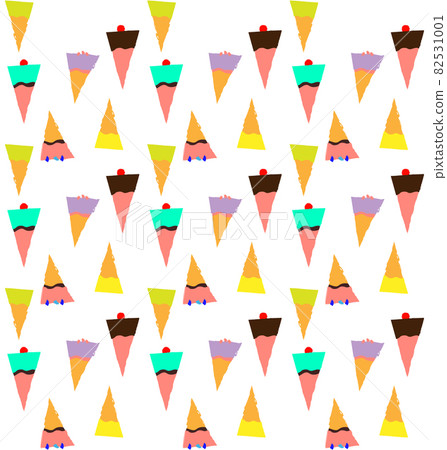 Fun ice cream seamless pattern - Stock Illustration [82531001] - PIXTA