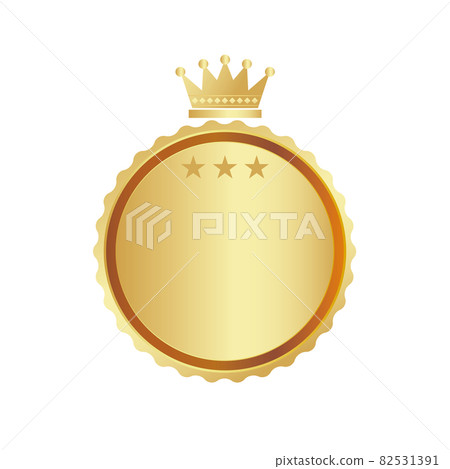 Medal_Gold medal with crown and three stars Medal_Gold medal with crown and three stars 82531391