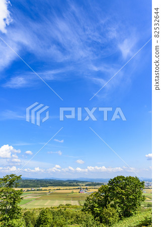 俯瞰北海道中部美妙的糧倉的萌之丘 俯瞰北海道中部美妙的糧倉的萌之丘 82532644