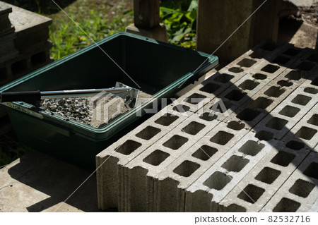 Block concrete work cement Block concrete work cement 82532716