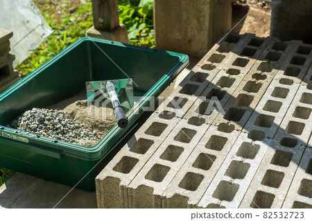 Block concrete work cement Block concrete work cement 82532723