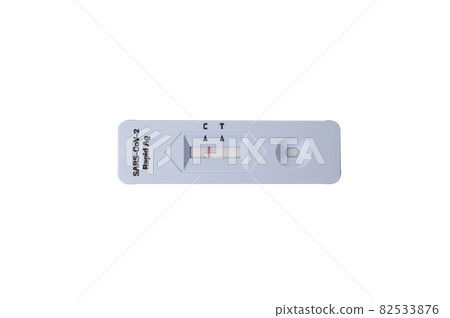Negative result of Covid-19, Coronavirus rapid antigen test kit with nasal swab Negative result of Covid-19, Coronavirus rapid antigen test kit with nasal swab 82533876