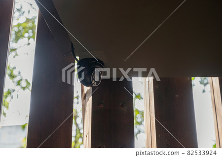 CCTV security camera on ceiling 82533924