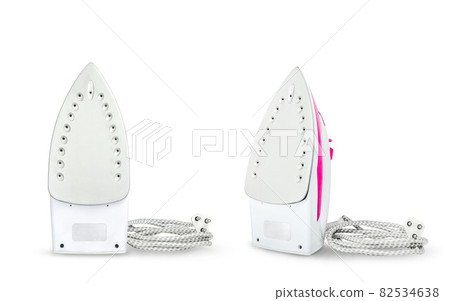 set of steam iron isolated on white background. iron housework ironed electric tool clean white background. set of steam iron isolated on white background. iron housework ironed electric tool clean white background. 82534638