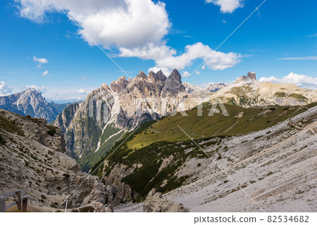 Sexten Dolomites view from Tre Cime di Lavaredo - Trentino Italian Alps 82534682