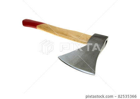 ax with wooden handle isolated on white background 82535366
